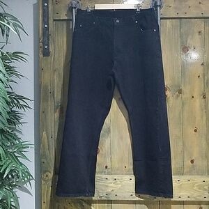 MENS BLACK WRANGLER JEANS 40X30